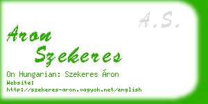 aron szekeres business card